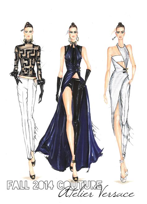 vogue.com versace|Versace fashion sketches.